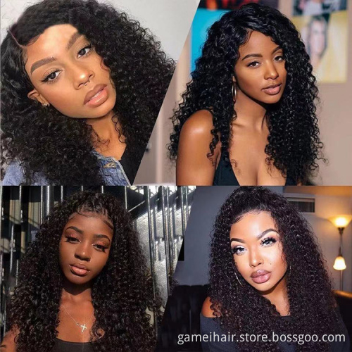 100% Virgin Headband Lace Front Human Hair Wigs for Black Blonde Brazilian Women Swiss Lace Medium Brown Lace Long Deep Wave